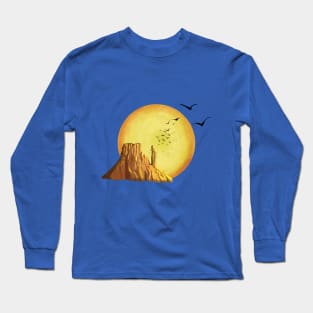 Orange Arizona Desert Sunset Long Sleeve T-Shirt